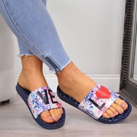 Chinelos de praia de borracha azul marinho para mulher Big Star azul-marinho 1