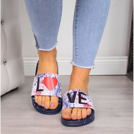 Chinelos de praia de borracha azul marinho para mulher Big Star 2