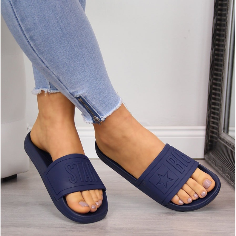 Big Star DD274A269 chinelos de praia de borracha azul marinho 1