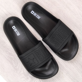 Chinelos de praia de borracha preta para crianças Big Star DD374157 preto 2