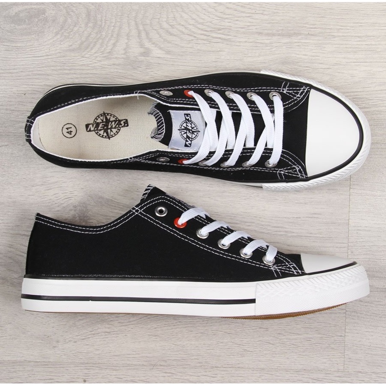 News Ténis baixos de homem, pretos NOTÍCIAS 1