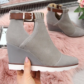 Tênis de cunha vazada cinza Filippo cinza 2