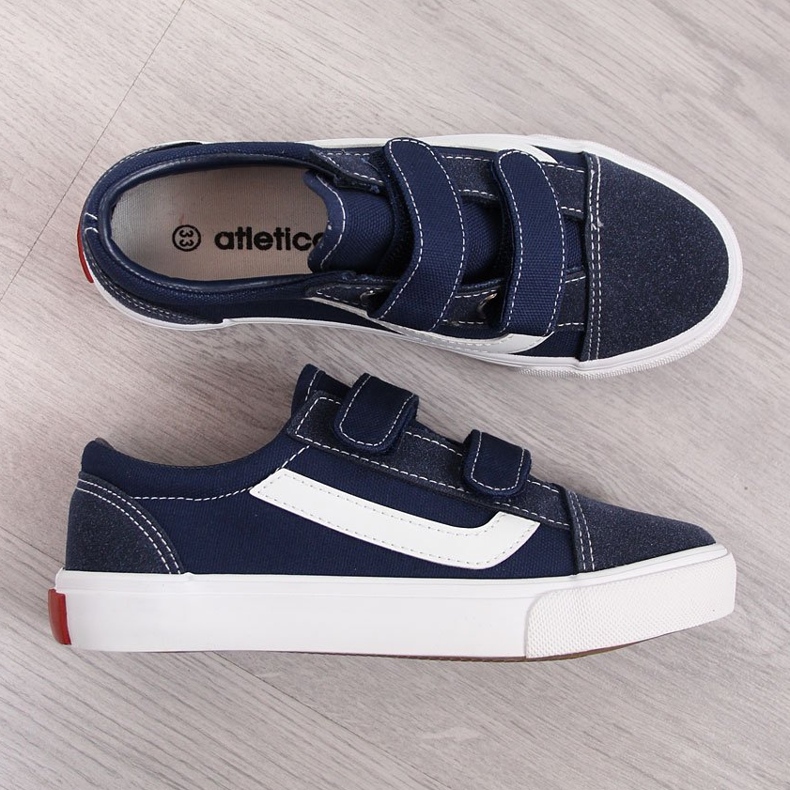 Atletico Tênis infantil de velcro azul marinho Atlético 1
