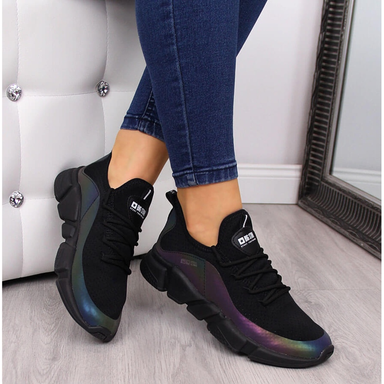 Sapatos esportivos femininos pretos Big Star FF274A053 1