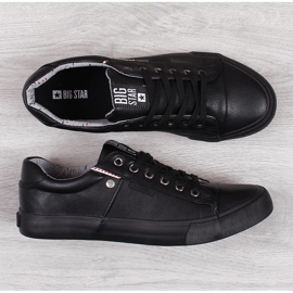 Couro ecológico de cano baixo masculino Big Star GG174029 preto 1