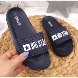 Chinelos esportivos infantis Big Star GG374802 azul marinho 1