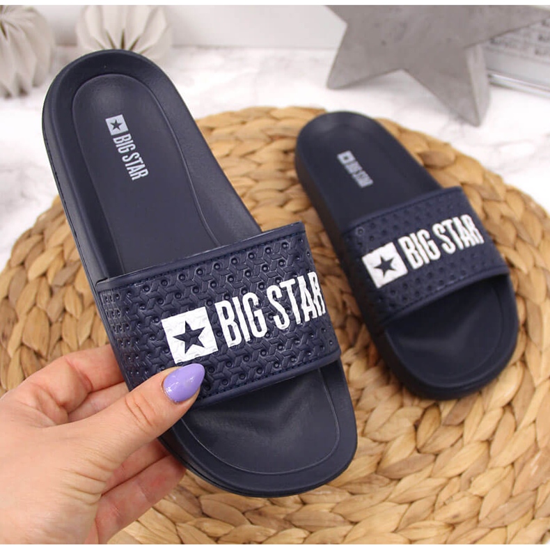 Chinelos esportivos infantis Big Star GG374802 azul marinho 1