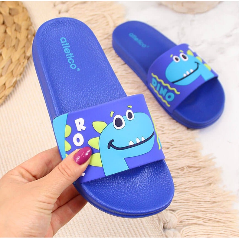 Atletico Chinelos de bilhar de menino Atlético azul 1