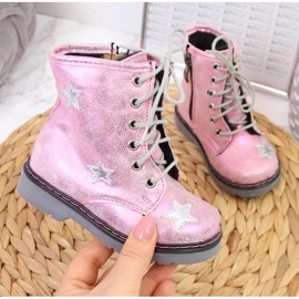 Botas de menina com isolamento rosa Kornecki 6216 1