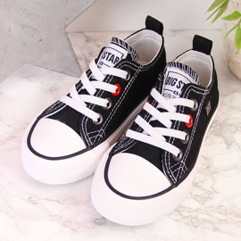Tênis infantil baixo preto Big Star HH374090 branco 2