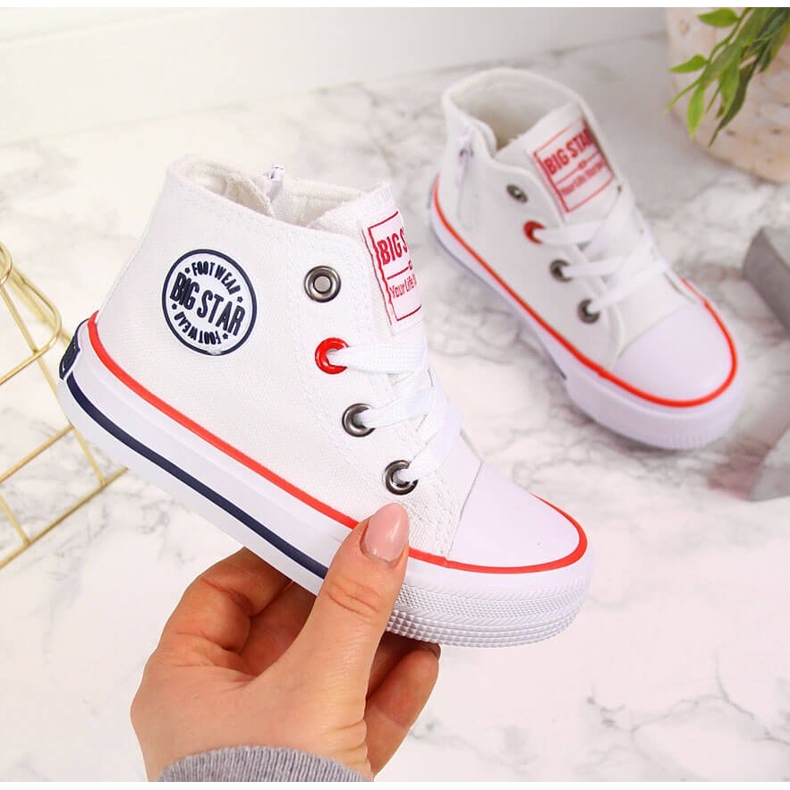 Tênis infantil branco com zíper Big Star HH374083 1