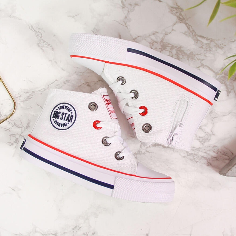 Tênis infantil branco com zíper Big Star HH374083 2 Tênis infantil branco com zíper Big Star HH374083 2