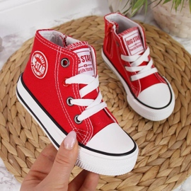 Tênis infantil com zíper vermelho Big Star HH374086 1