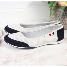 Bailarinas femininas a céu aberto Filippo branco e azul marinho 1