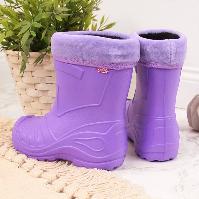 Botas de neve para menina com meia Befado roxa tolet 2 Botas de neve para menina com meia Befado roxa tolet 2