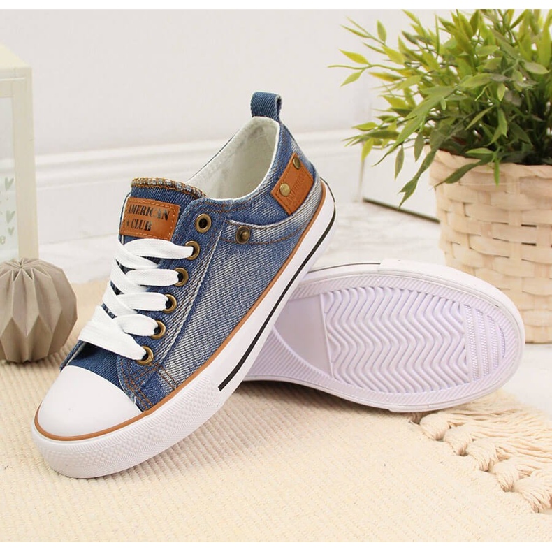 Tênis baixo infantil American Club azul marinho 2