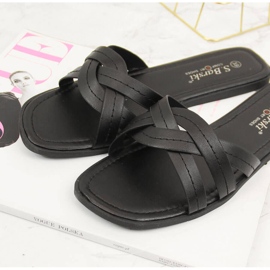 S.Barski Chinelos rasos de mulher pretos S. Barski 2