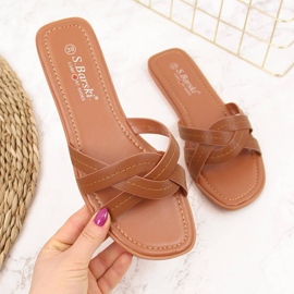 S.Barski Chinelos rasos de mulher S. Barski castanho 2