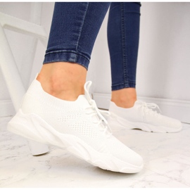 Meias femininas brancas Filippo sapatos esportivos branco 2