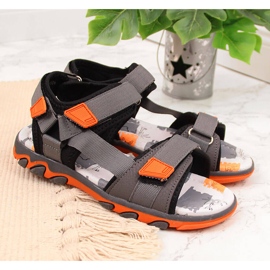 Sandálias desportivas de menino com velcro cinza NEWS 2