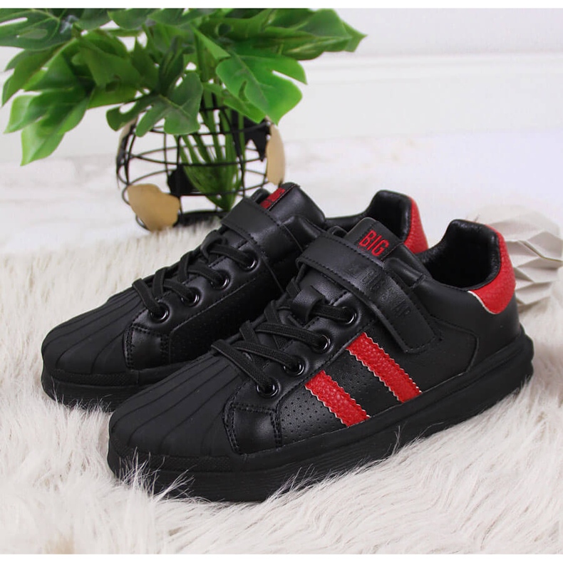Sapatos esportivos infantis de velcro preto Big Star GG374022 2