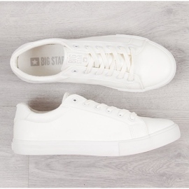 Couro ecológico branco de cano baixo para homem Big Star II174028 1