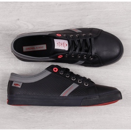 Tênis cano baixo de couro ecológico para homem Cross Jeans II1R4004C preto 1