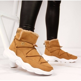 Botas de neve femininas camelo Big Star II274266 marrom 2