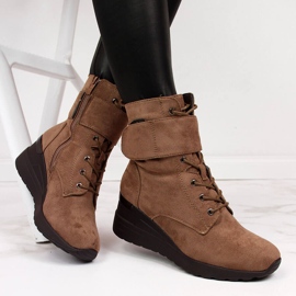 Botas castanhas de mulher castanhas Jezzi marrom 1