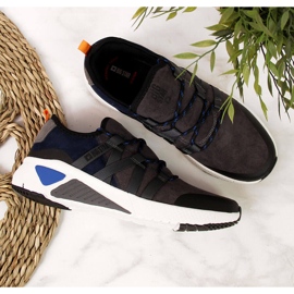 Sapatos esportivos de couro cinza Big Star II274309 2