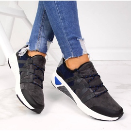 Sapatos esportivos de couro cinza Big Star II274309 1