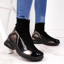 Tênis feminino, salto agulha preto T.Sokolski 2