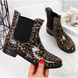 Galochas femininas botas Chelsea marrom leopardo T.Sokolski 2