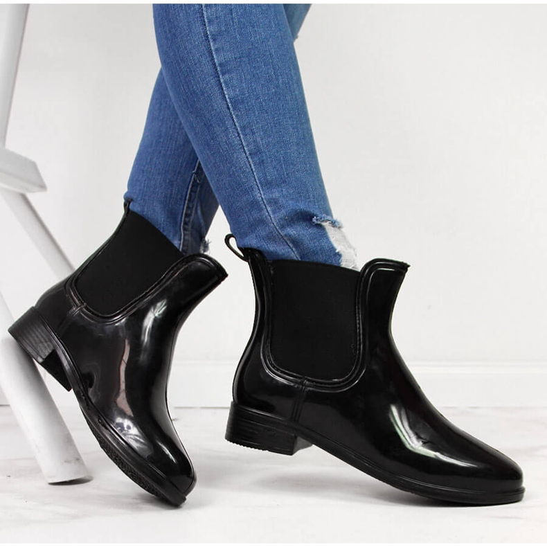 Botas T.Sokolski Jodhpur com galochas lacadas de mulher preto 1