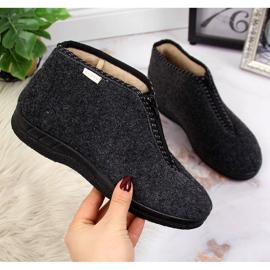 Chinelos de casa femininos, isolados com zíper, cinza Cloxx 2