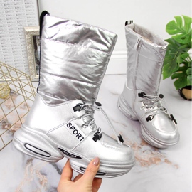 Botas de neve para crianças na plataforma prateada Tom.m prata 1 Botas de neve para crianças na plataforma prateada Tom.m prata 1