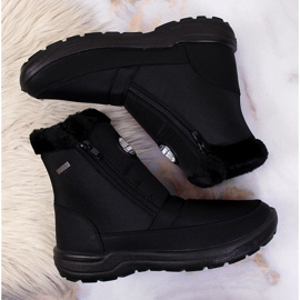 Botas de neve com isolamento impermeável de mulher Galop preto 2