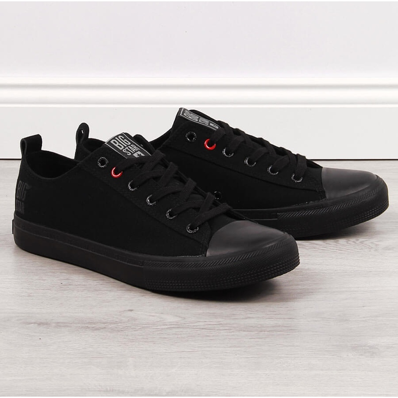 Tênis baixo têxtil preto masculino Big Star JJ174003 1