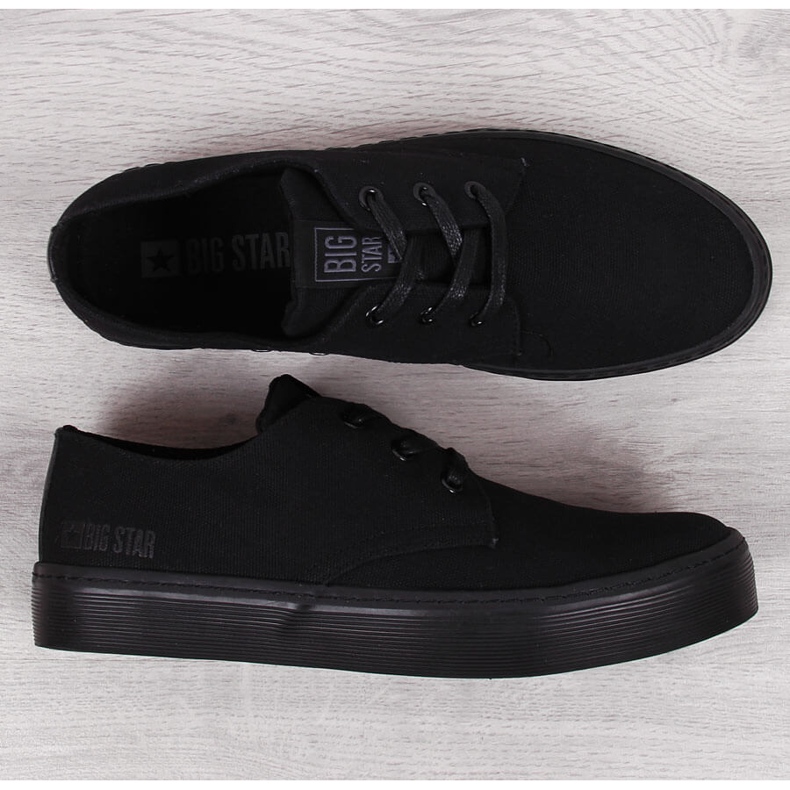Tênis baixo têxtil preto masculino Big Star JJ174052 1