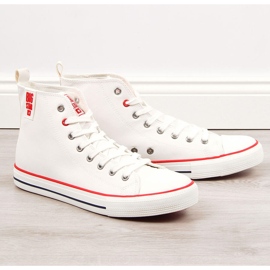 Tênis cano alto branco de couro ecológico de homem Big Star JJ174071 1