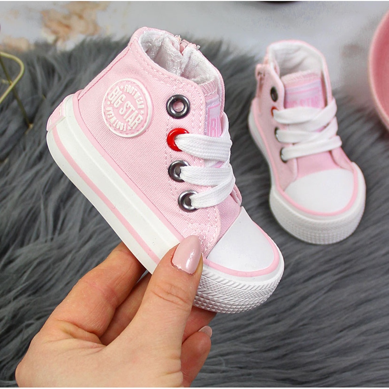 Ténis de cano alto rosa de menina Big Star HH374191 1