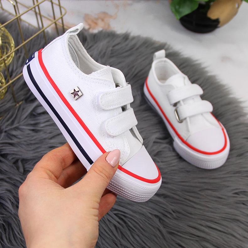 Tênis infantil de velcro branco Big Star HH374095 1