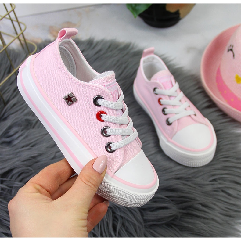 Ténis de menina com elásticos rosa Big Star HH374093 1