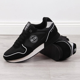 Sapatos esportivos de couro preto masculino Big Star JJ174140 1