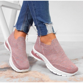 Sapatos esportivos femininos deslizam em Potocki rosa 1