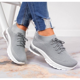 Tênis esportivo feminino meias cinza Potocki 1