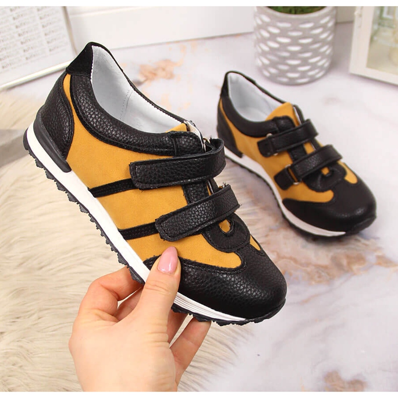 Sapatos de menino com velcro camel Kornecki 6291 preto multicolorido 1