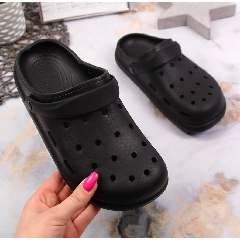 Atletico Chinelos de dedo preto Atlético de espuma preta 1