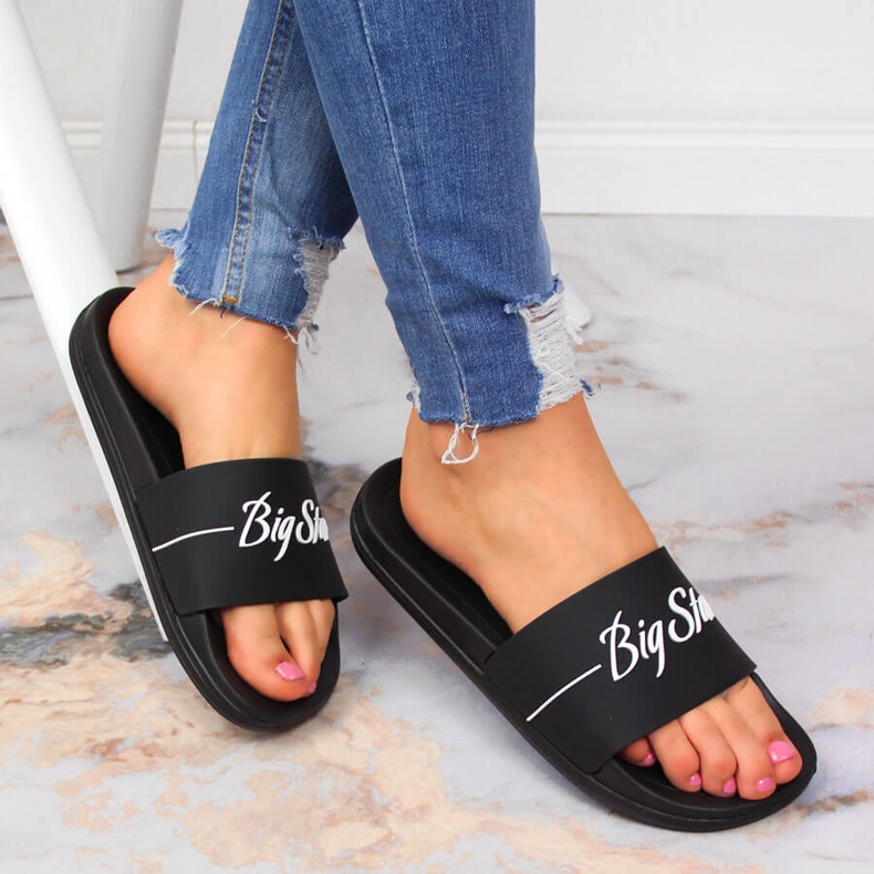 Chinelos esportivos pretos Big Star JJ274A300 1