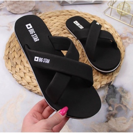 Chinelos de espuma preta Big Star JJ274A338 preto 2